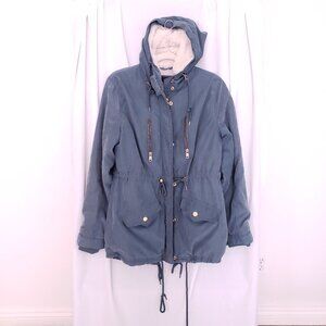 Kareakey Woman Blue Gray Fluffy Inside Jacket Size XL